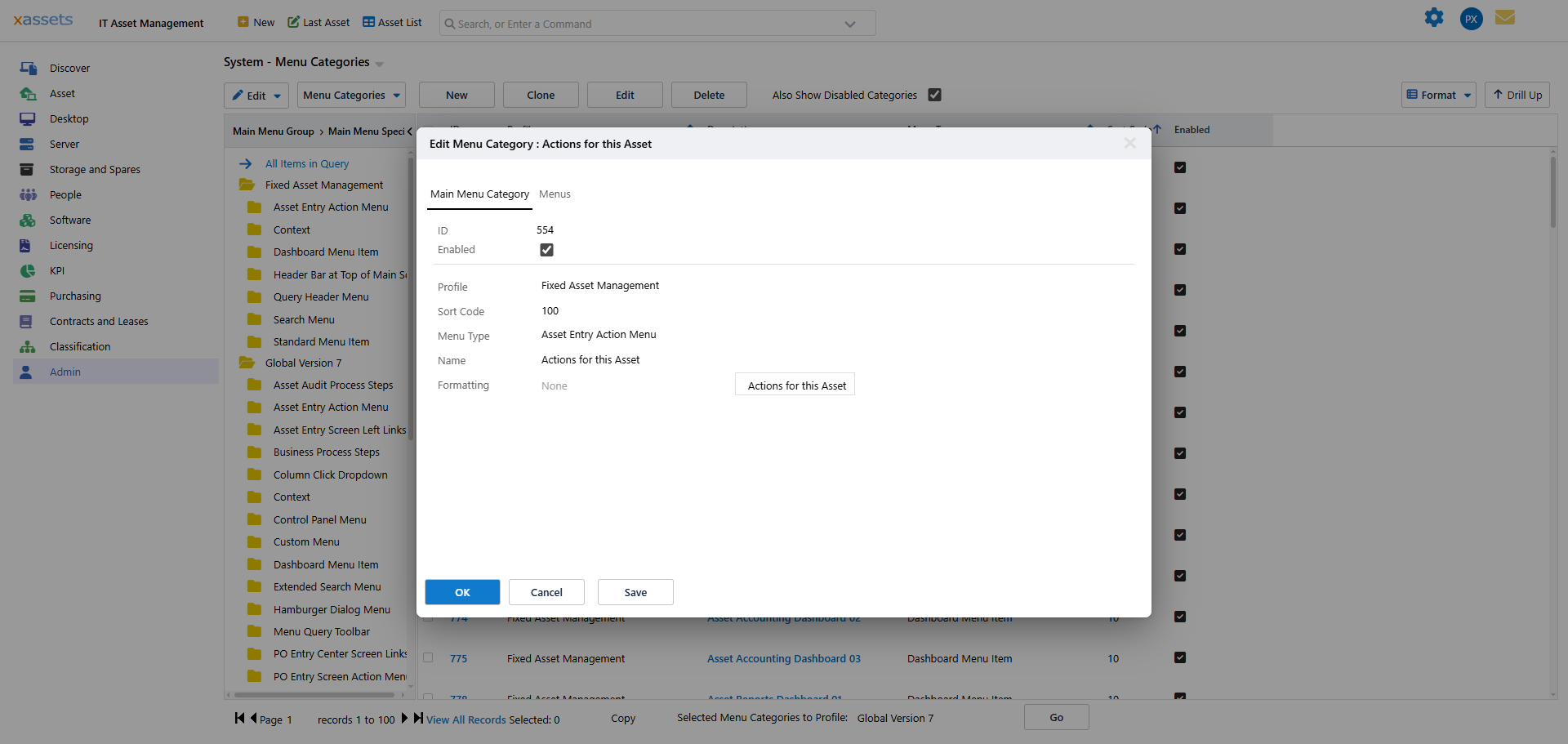 Show Menus in this Menu Category option from context menu