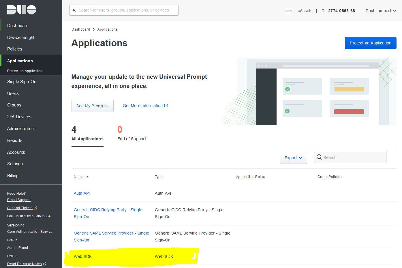 Duo Web SDK application