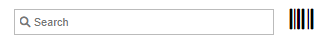 Barcode search icon next to the Search box