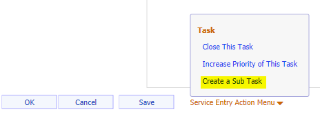 Change request sub-tasks