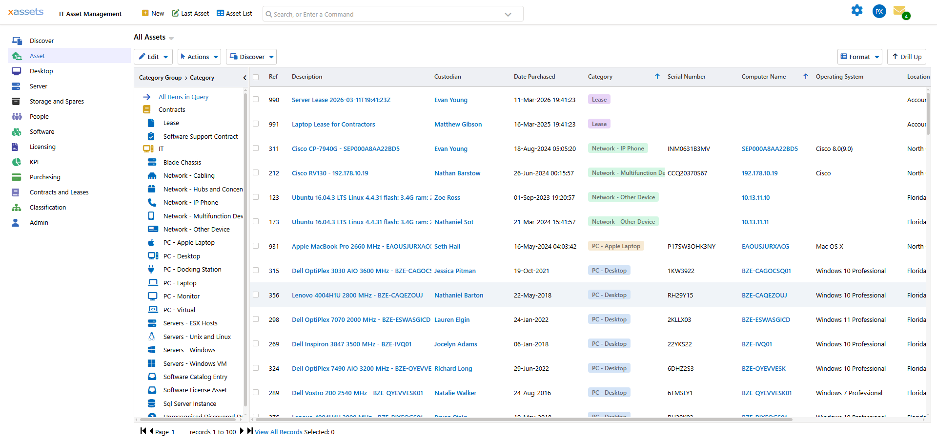 Search results displayed for applicable query