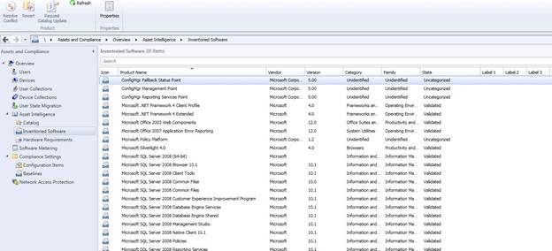 Systems management infrastructure supporting ITAM and SCCM integration