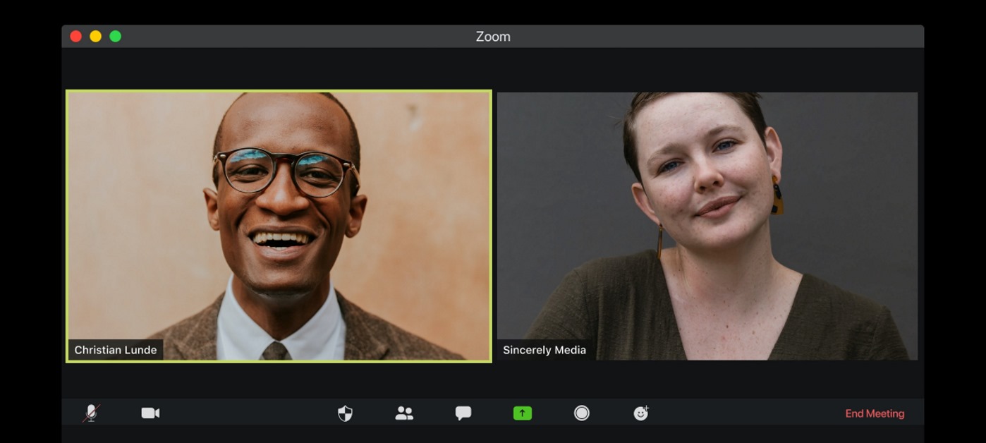 Picture of staff meeting on zoom