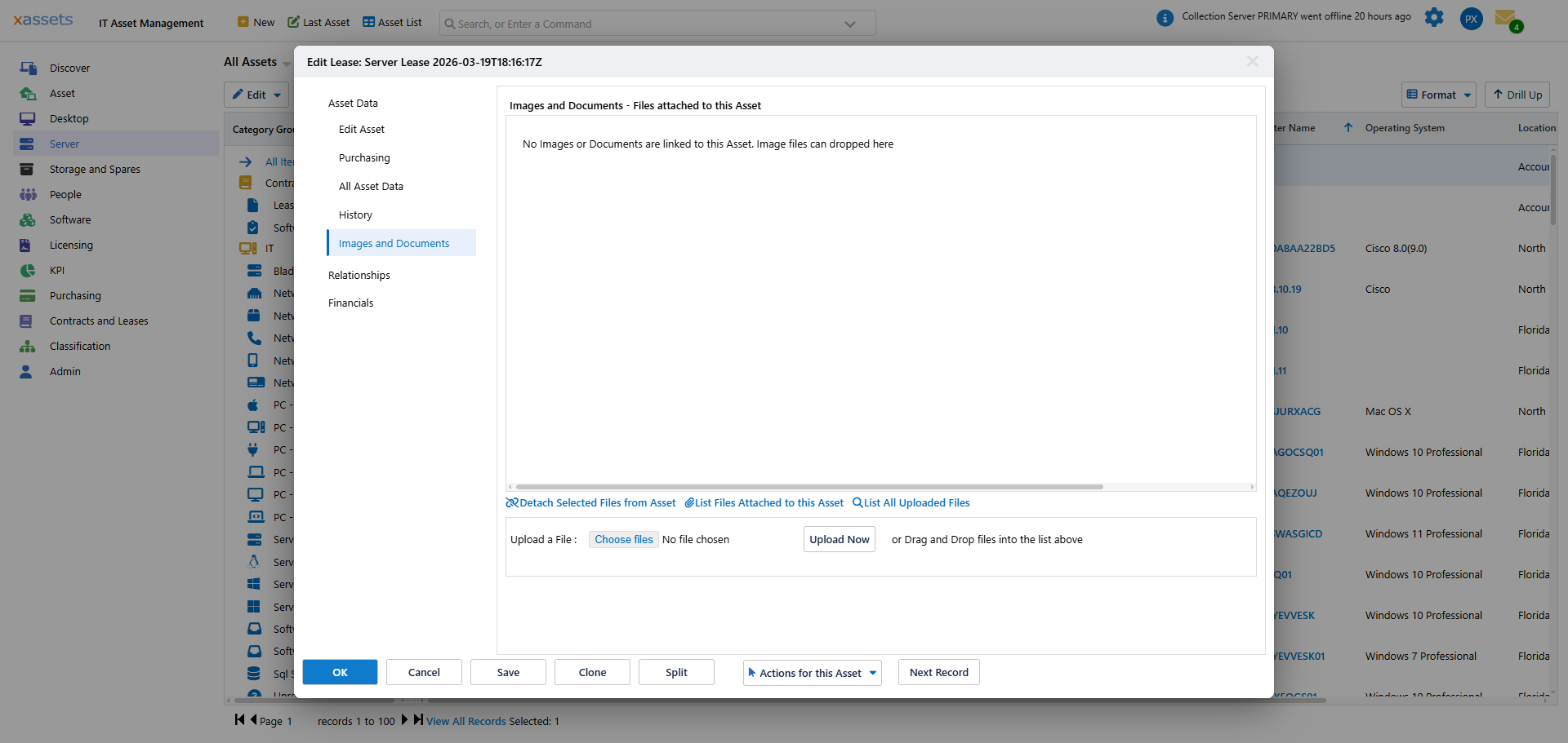 Screenshot of images store